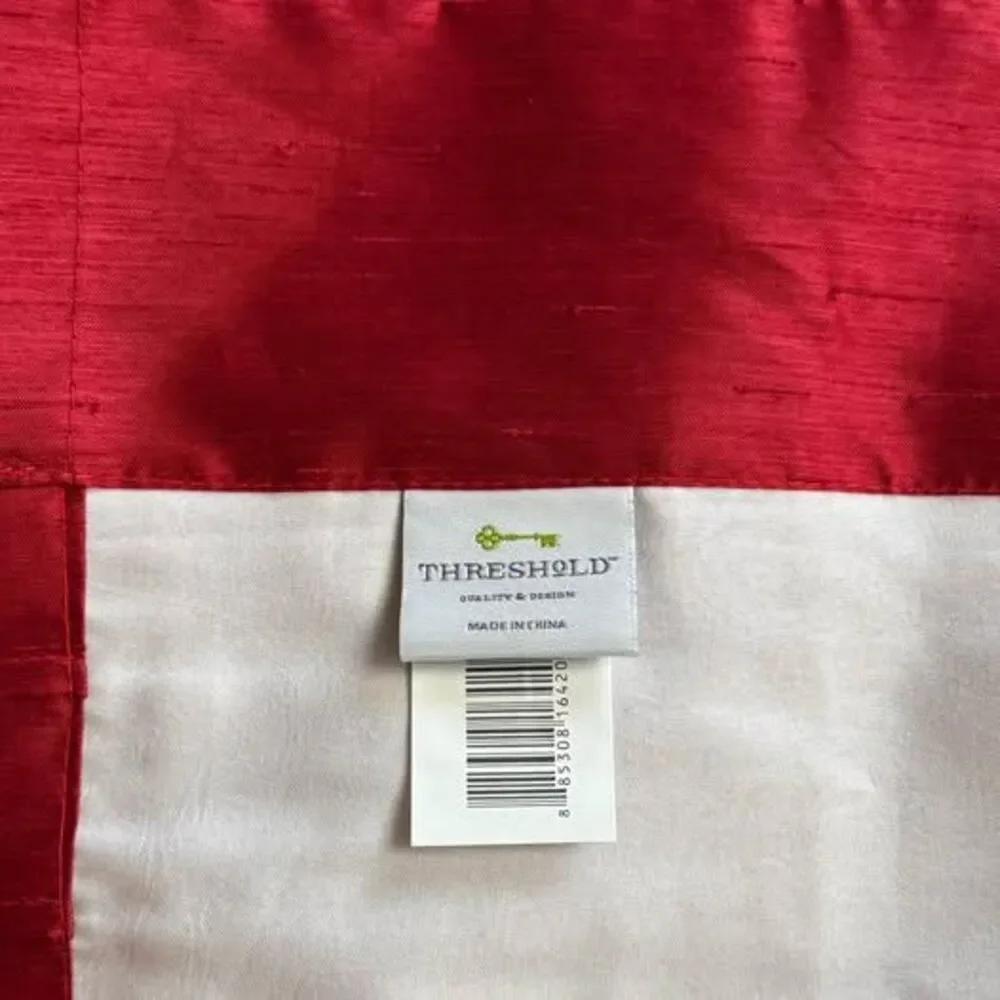 Threshold Red Pleated Curtain Valance Panel